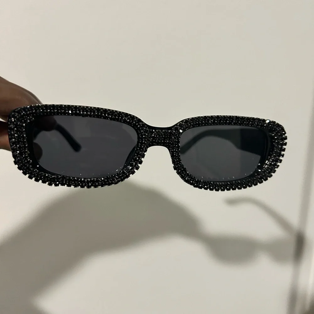 Black Rhinestone Sunglasses - Picture 4 of 5